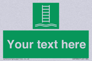 Custom sign safe condition Embarkation ladder